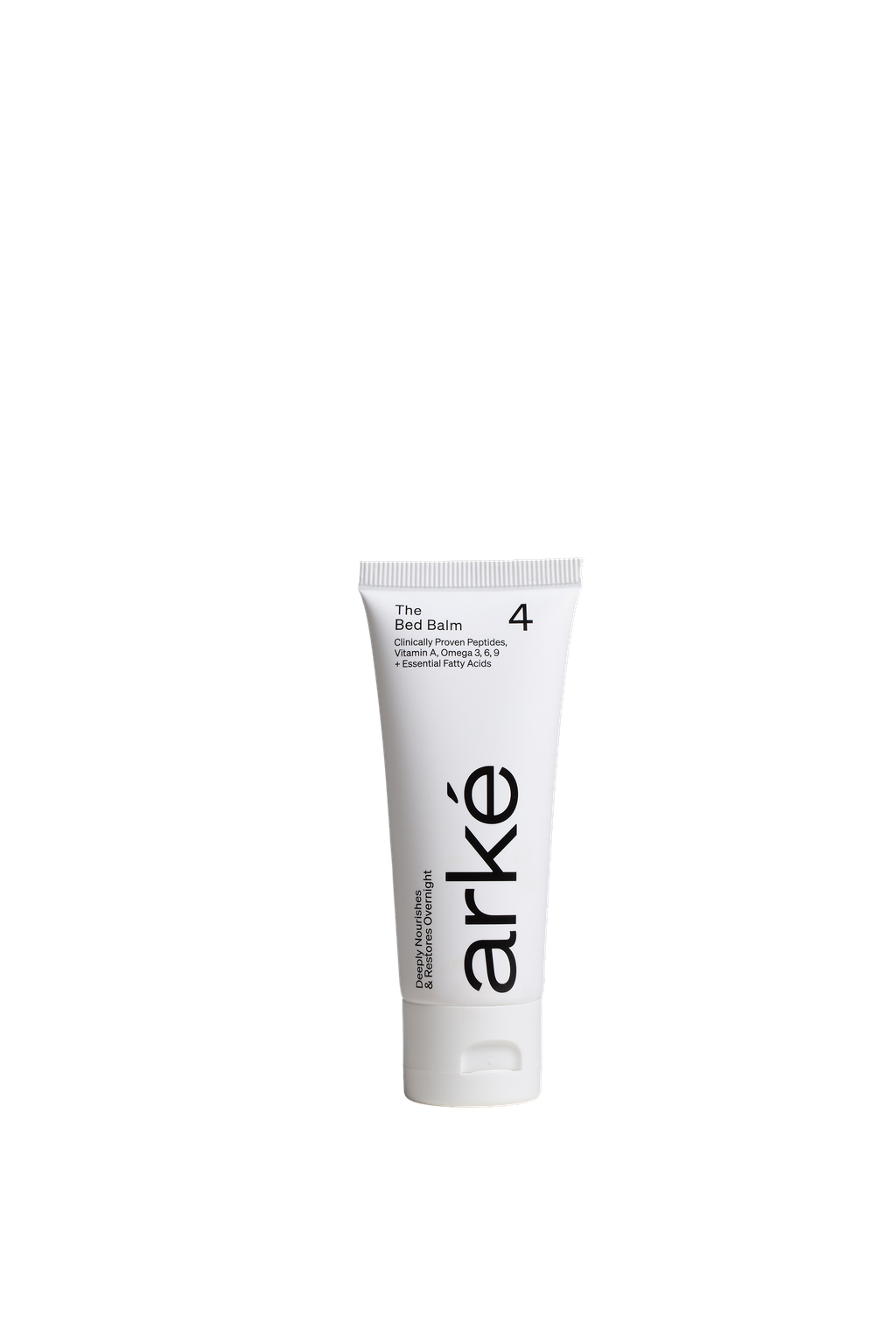 Tube of arké bed balm on a white background