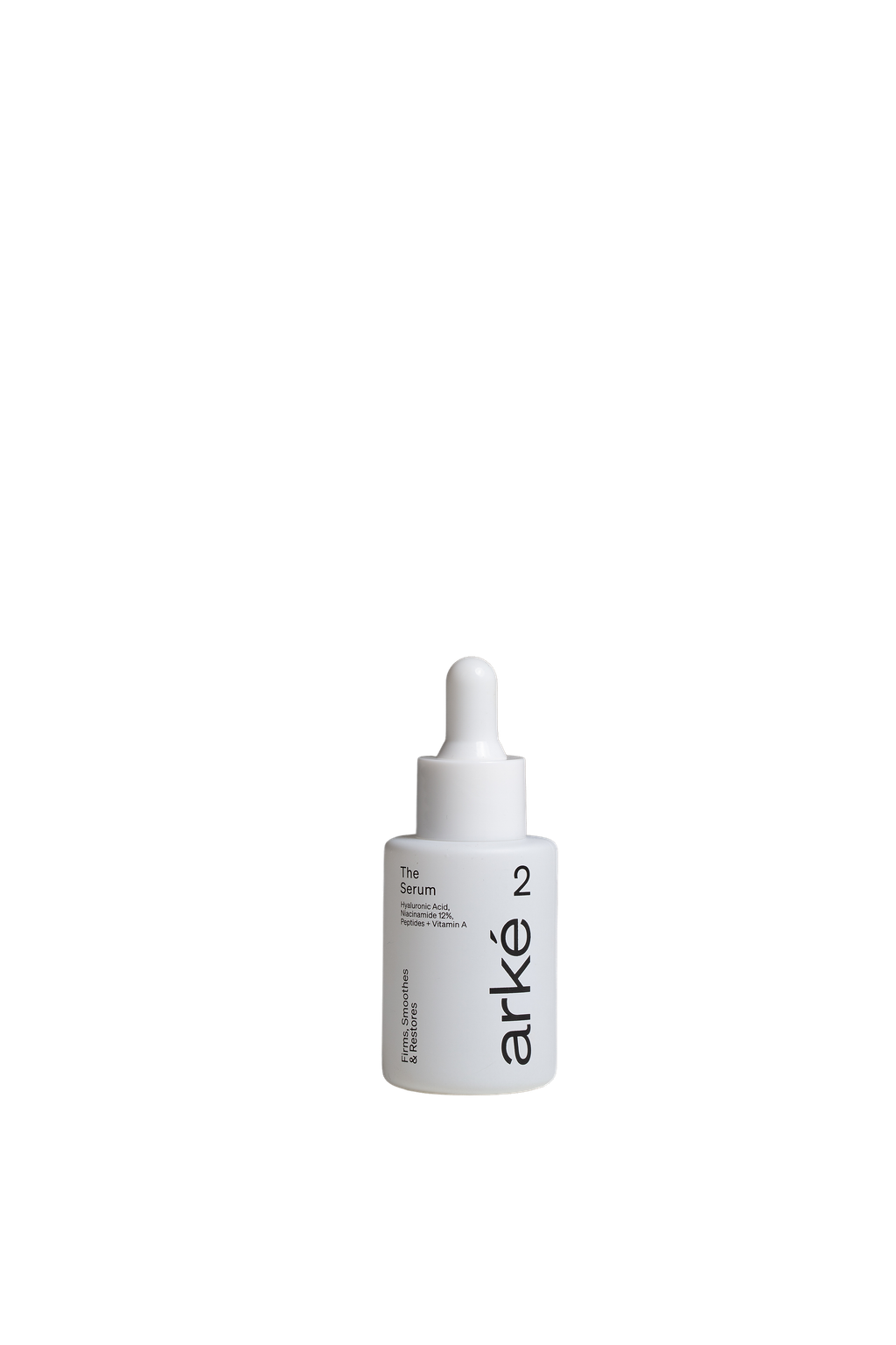 arke serum bottle on white background
